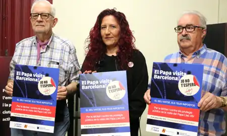 Entidades laicas contraprograman al papa con una protesta en el Born