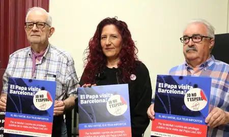 Entitats laiques denuncien l'ús de diners públics per finançar la visita del papa i asseguren que "no és un demòcrata"